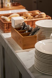 Dispenser box shown with 1/8 book folded napkins