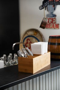 Dispenser box shown with Dunisoft book folded napkins