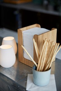 Duni Bamboo Napkin Dispenser Box 11x11cm, 17cm high