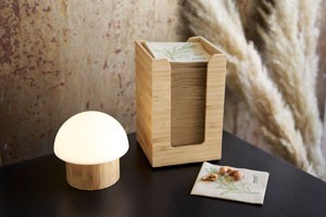 Duni Bamboo Napkin Dispenser Box 11x11cm, 17cm high