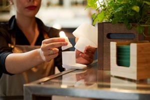 Duni Bamboo Napkin Dispenser Box 11x11cm, 10cm high