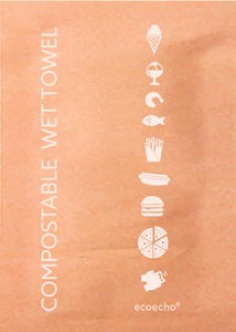 Wet Towel Cleansing, Compostable, 50x70mm