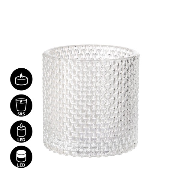 Duni Calm Clear Candle Holder, 80mm x 80mm