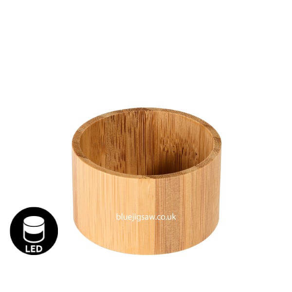 Duni LED Mini Lamp Holder Bamboo, 33mm x Ø57mm