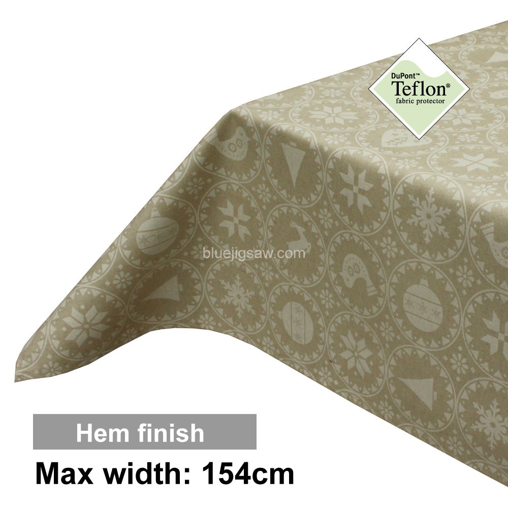 Acrylic Coated Tablecloth with Hem finish