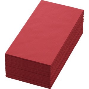 Red Bio Dunisoft® Napkins, 1/8 Book Folded 40cm x 40cm