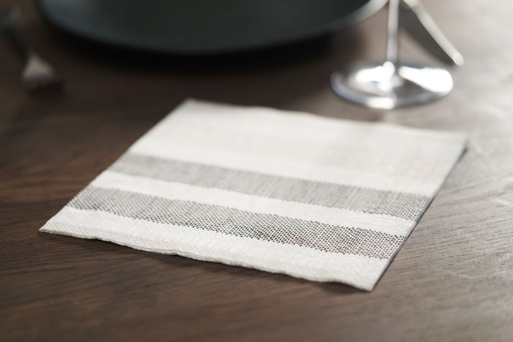 Duni Rigato Black Tissue Napkin, 3ply 40cm x 40cm