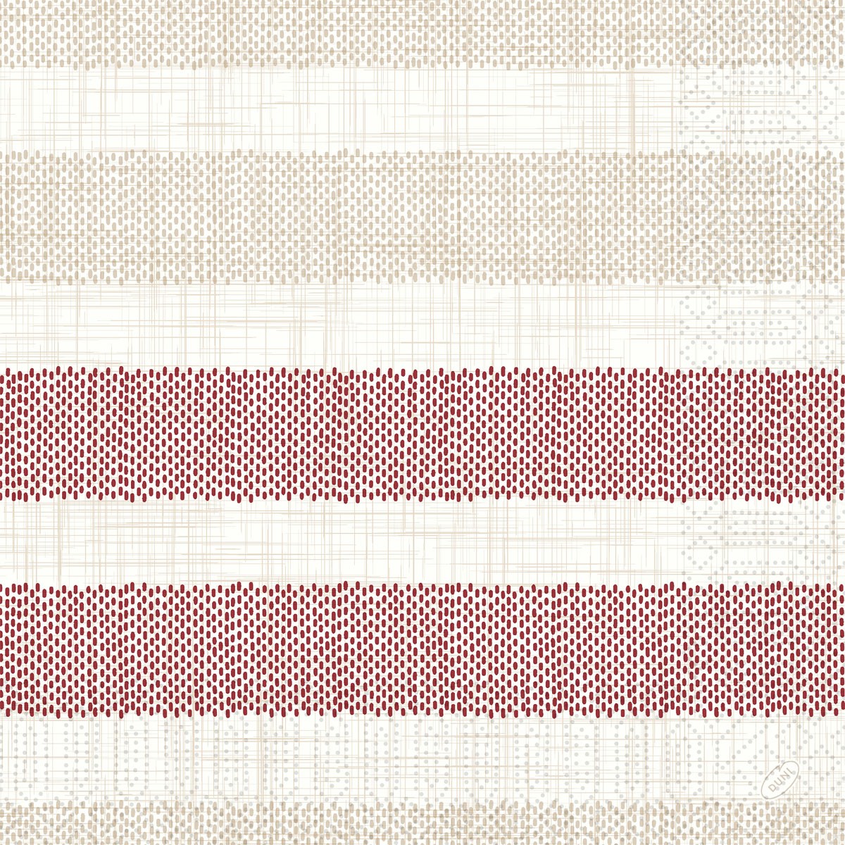 Duni Tissue Design Napkin, 3ply 40cm x 40cm, Rigato Bordeaux