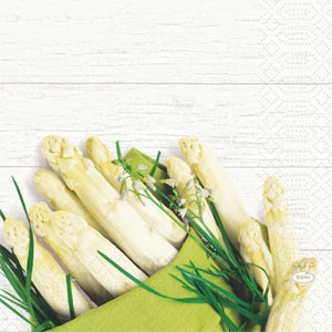 Duni White Asparagus 3ply 33cm Tissue Napkin