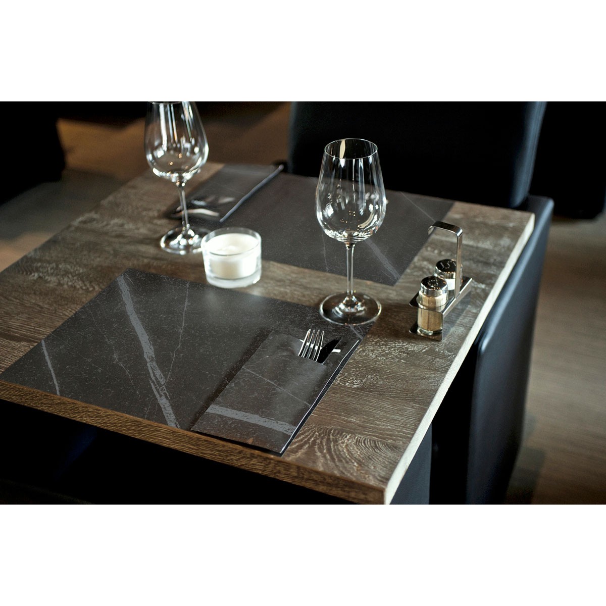 Marble Black Napkin Pocket