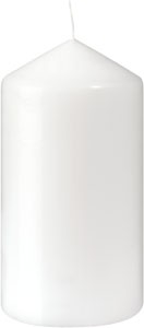 60 hour White Pillar Candle 150mm x Ø80mm