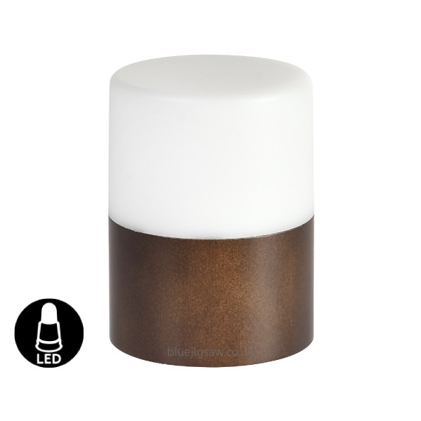 Duni LED Lamp, Bright Walnut, 105mm x Ø75mm from Blue Jigsaw