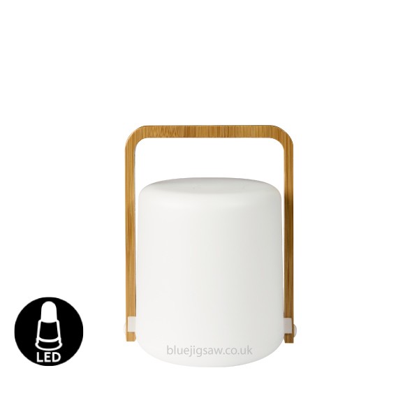 Duni LED Lamp, Sibling Bamboo, 148mm x Ø108mm