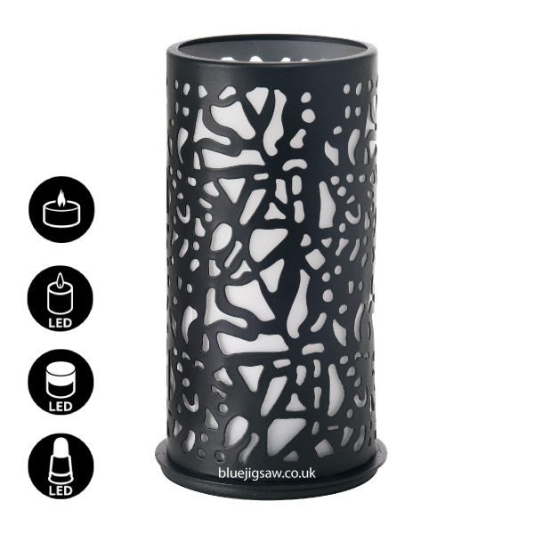 Duni Twist Candle Holder, Black, 140mm x Ø75mm