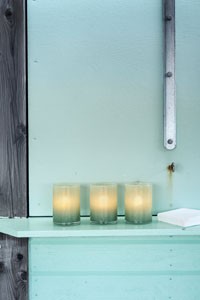 Duni Green Silky Candle Holder