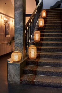 Duni Bamboo Candle Latern with LED Candles
