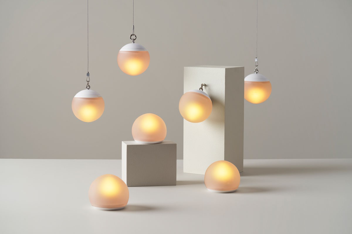 Globe Glass Candle holder with LED Candles