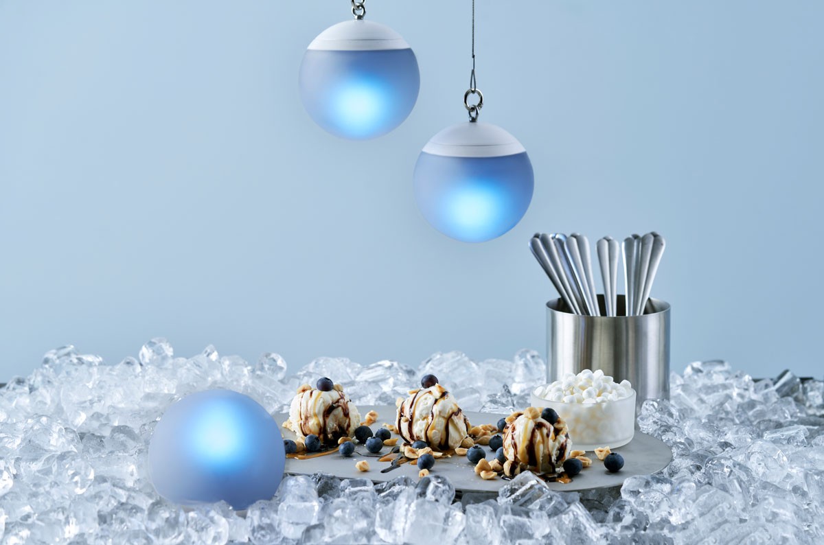Duni Globe Glass Candle holder with LED Candles