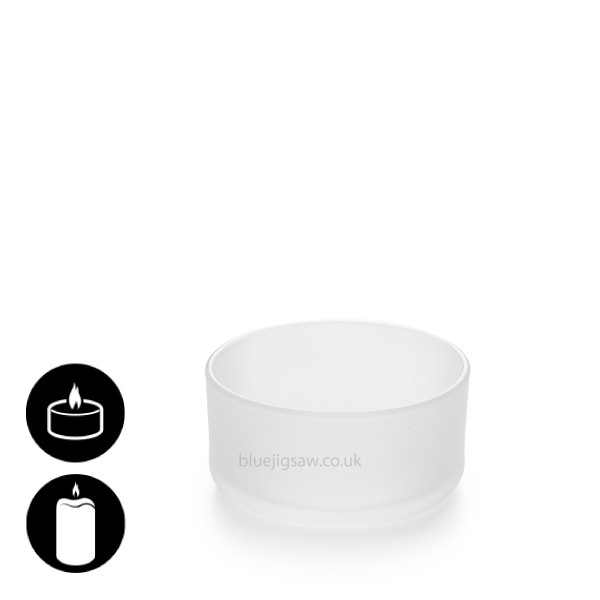 Candle Holder Blink, Frosted Glass, 7.5cm x Ø5.5cm