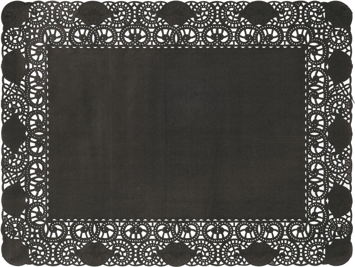 Duni Black Doilies Rectangle, 30cm x 40cm