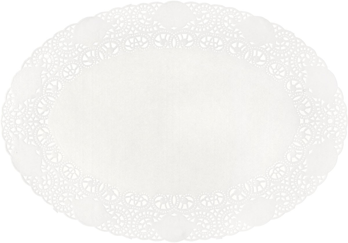 Duni White Doilies Oval, 17cm x 24cm