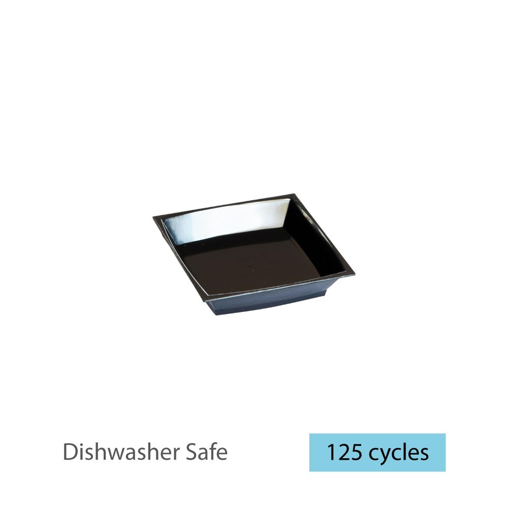 Duni Square Black Milan 7cm Amuse Plate