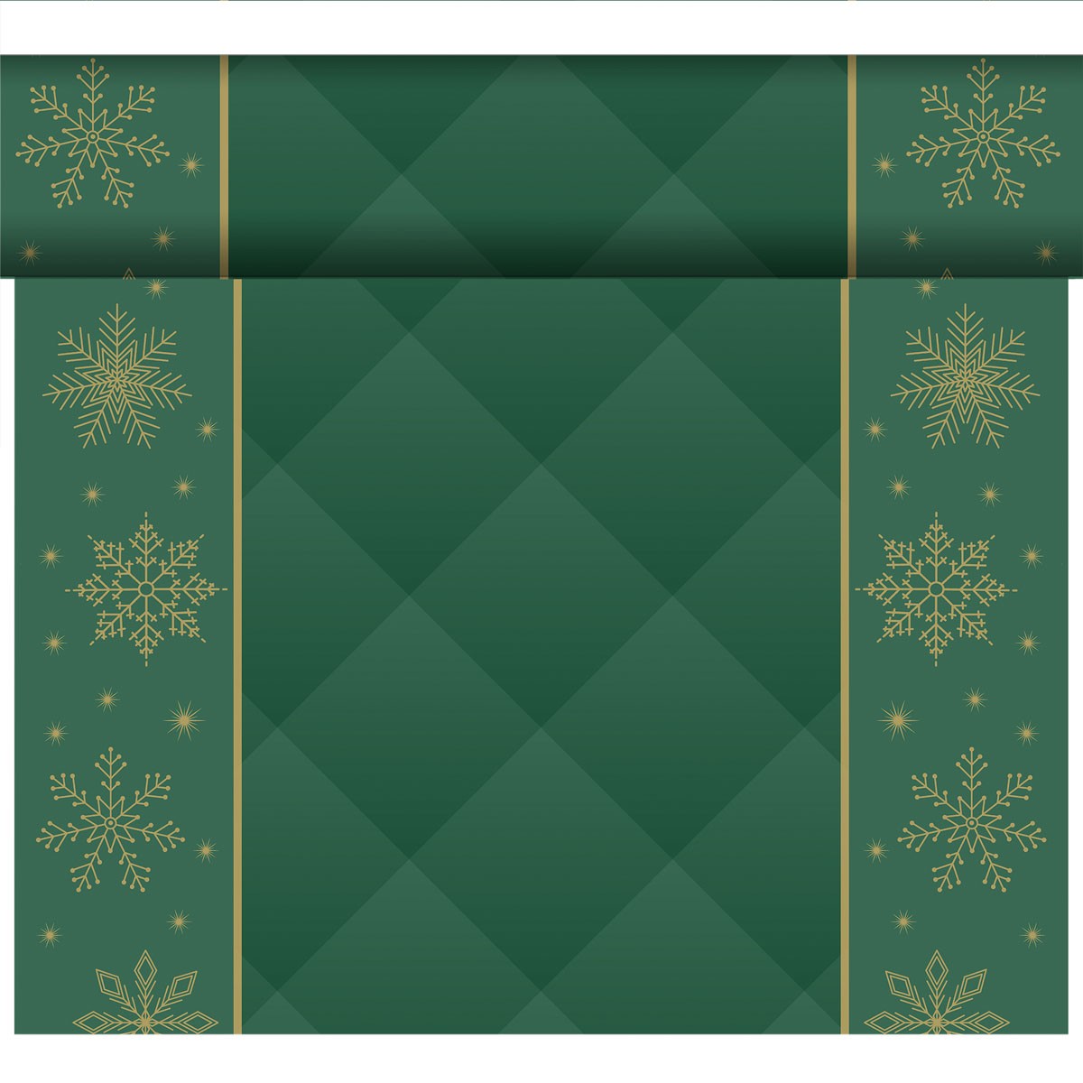 Duni Christmas Rhombus Green Bio Dunicel® Tete-a-Tete, 40cm x 24m
