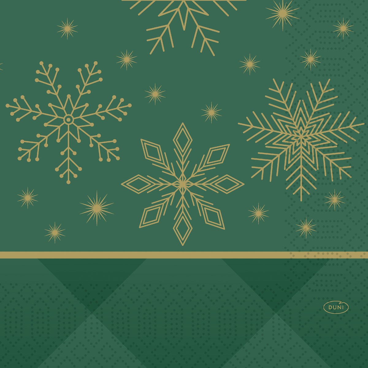 Duni Christmas Rhombus Green Tissue Napkin 3ply 33cm