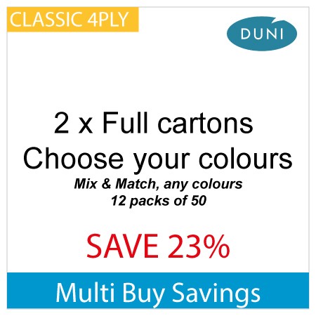 Buy 12 Mixed Packs of Duni Classic napkins and save 23%