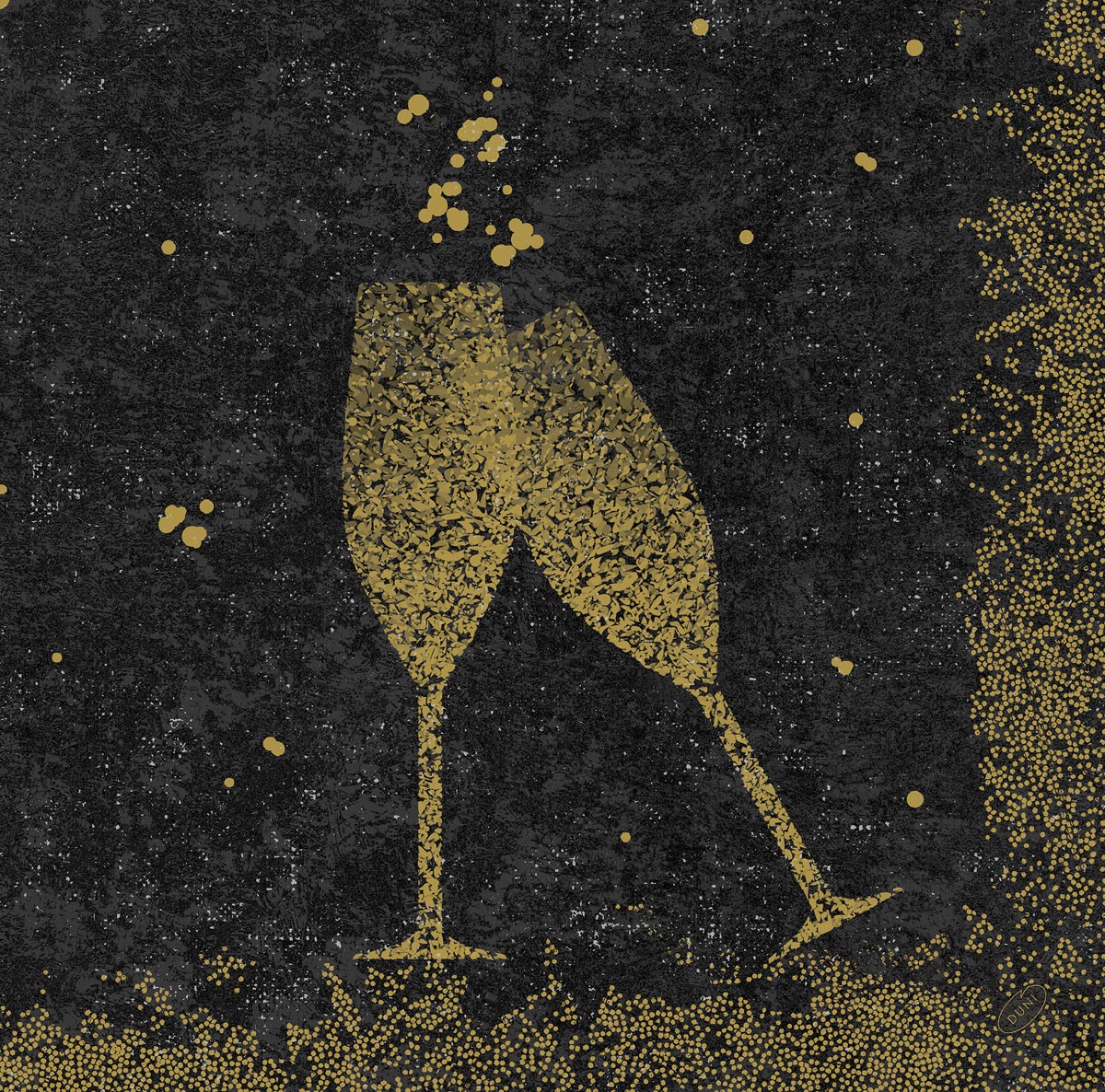 Dunisoft Napkins, 40cm, Celebrate Black