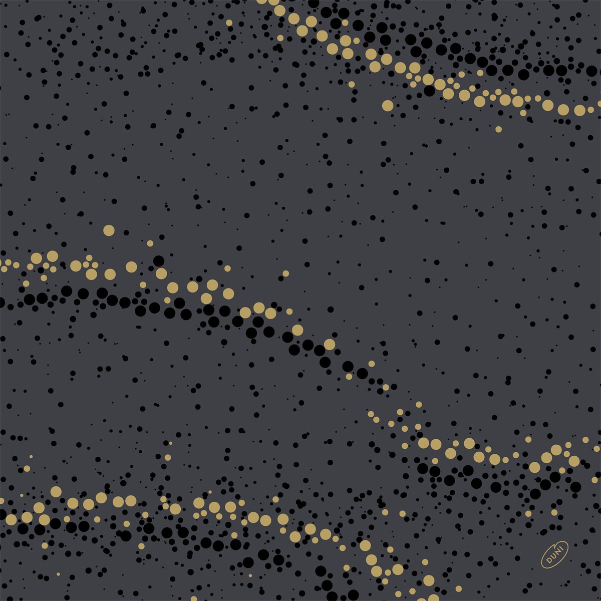Dunisoft Napkins, 40cm, Golden Stardust Black
