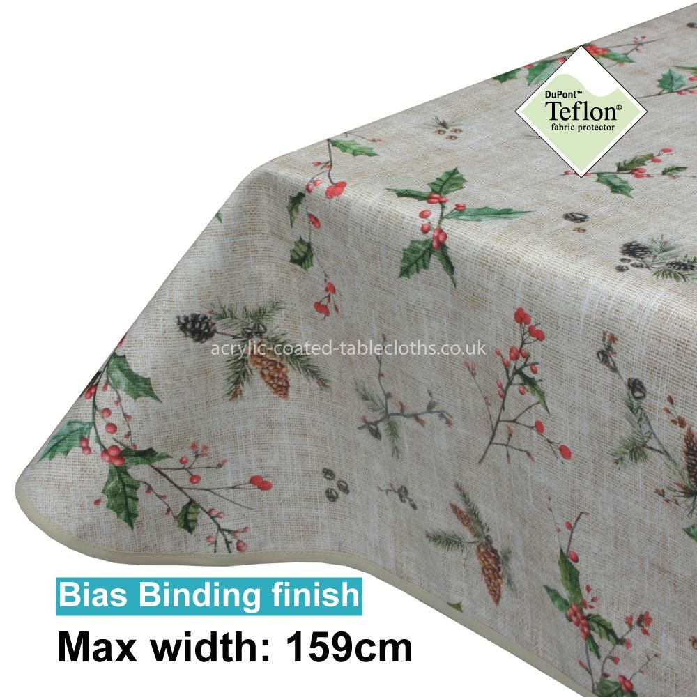 Acrylic Coated Tablecloth with Bias Binding