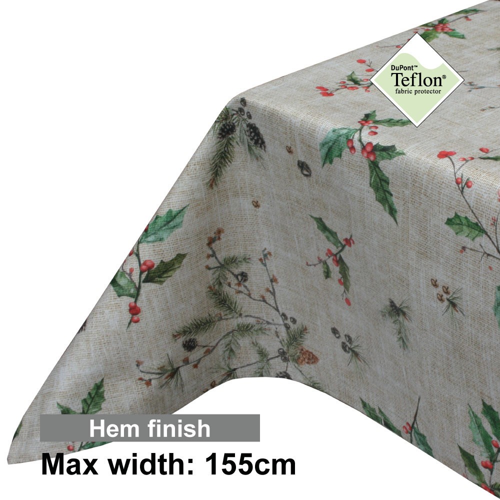 Acrylic Coated Tablecloth with Hem finish