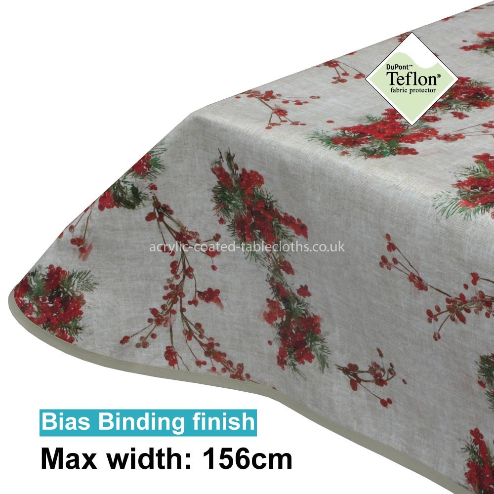 Acrylic Coated Tablecloth with Bias Binding