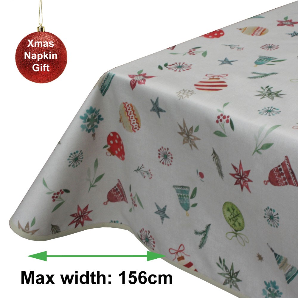 Christmas Time Acrylic Coated Tablecloth