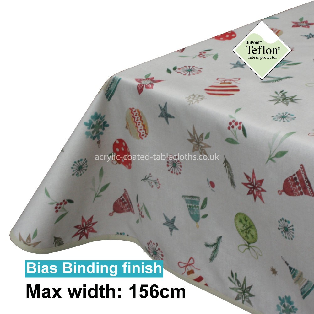 Acrylic Coated Tablecloth with Bias Binding