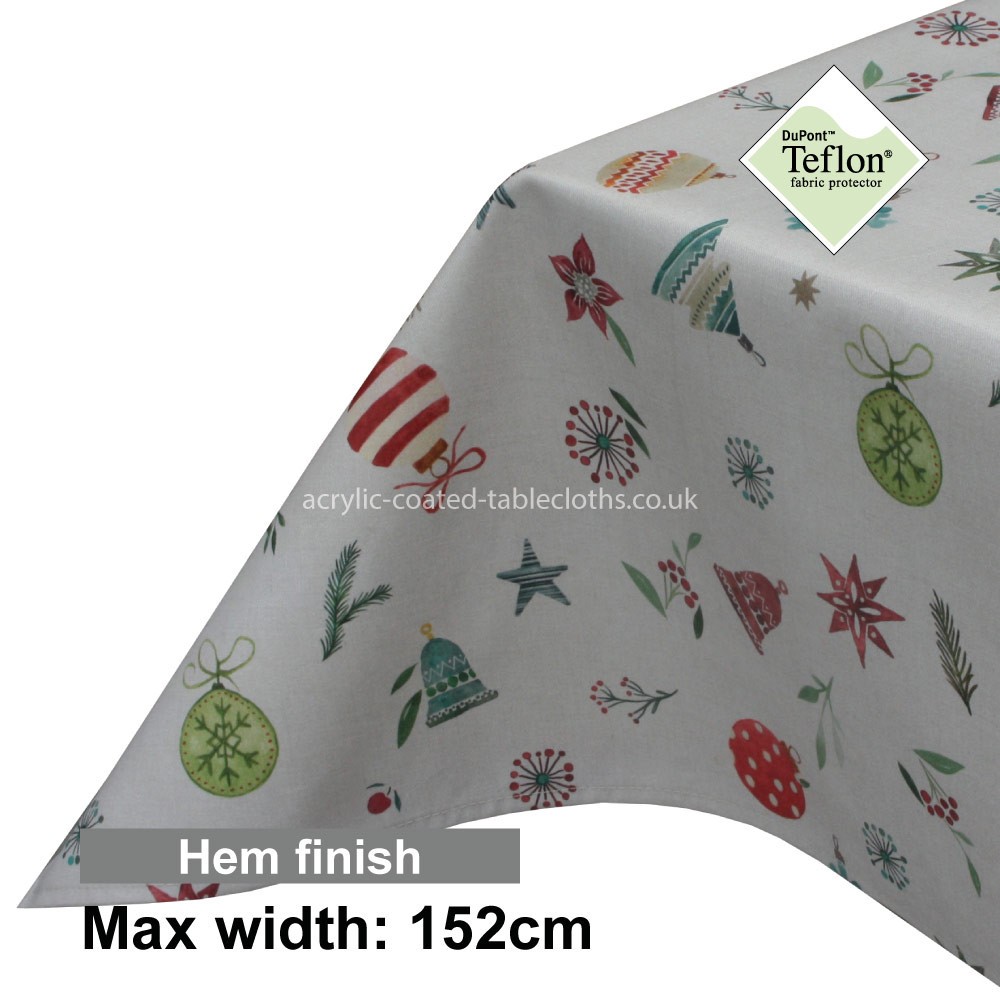Acrylic Coated Tablecloth with Hem finish