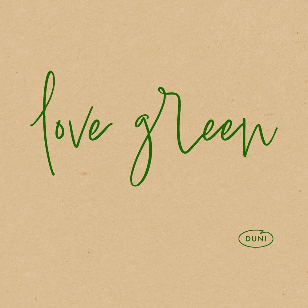 Dunisoft® Napkin, 20cm, Love Green Natural