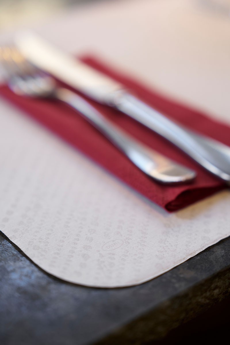 White Stucco Placemat close up