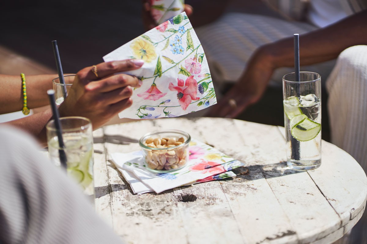 Flowy Meadow Napkin design