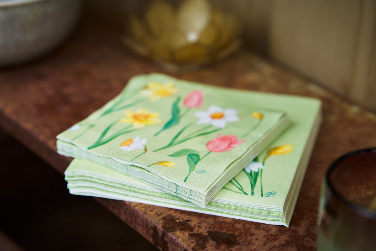 Spring Melody napkin design