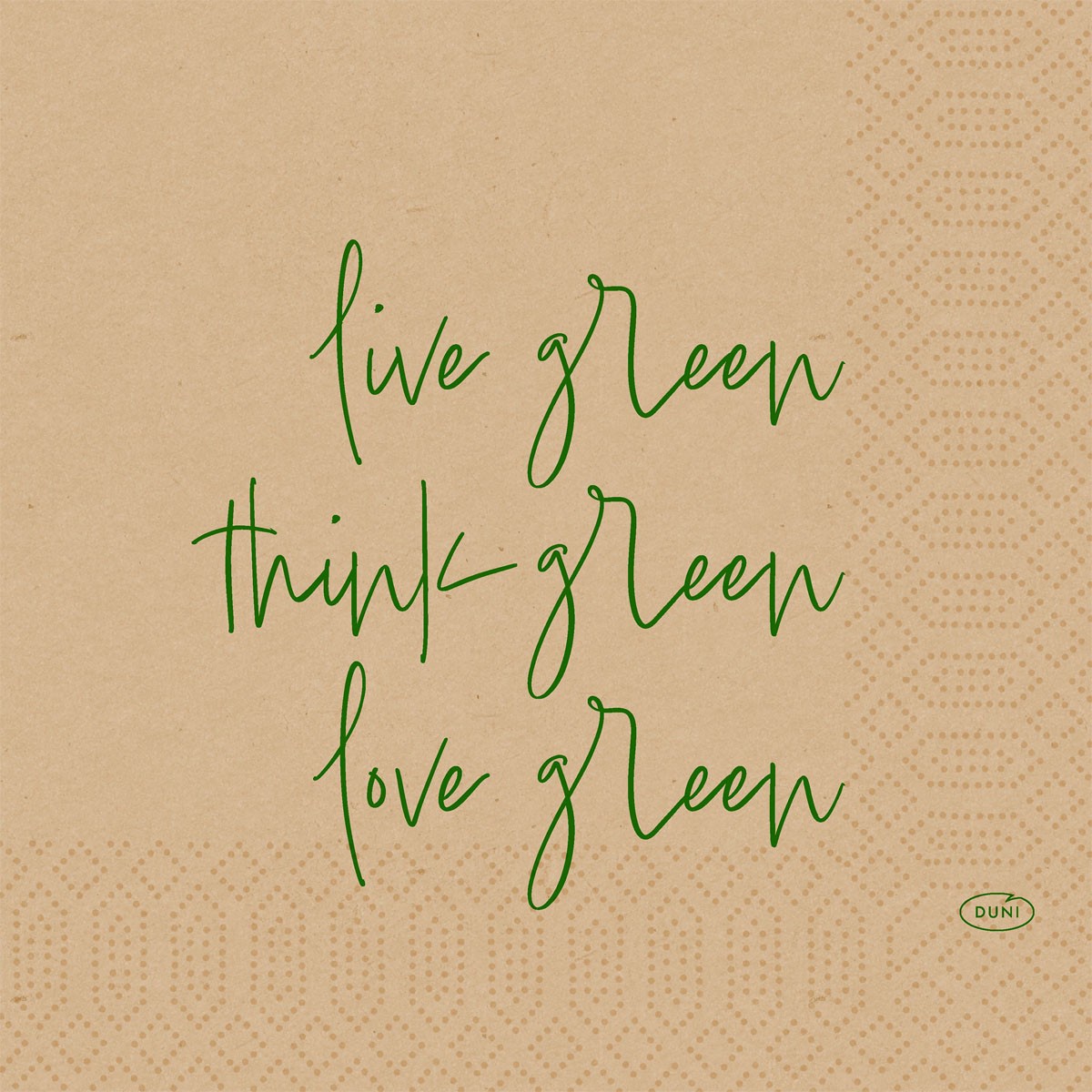 Love Green Natural 3ply Tissue Napkins 33cm x 33cm