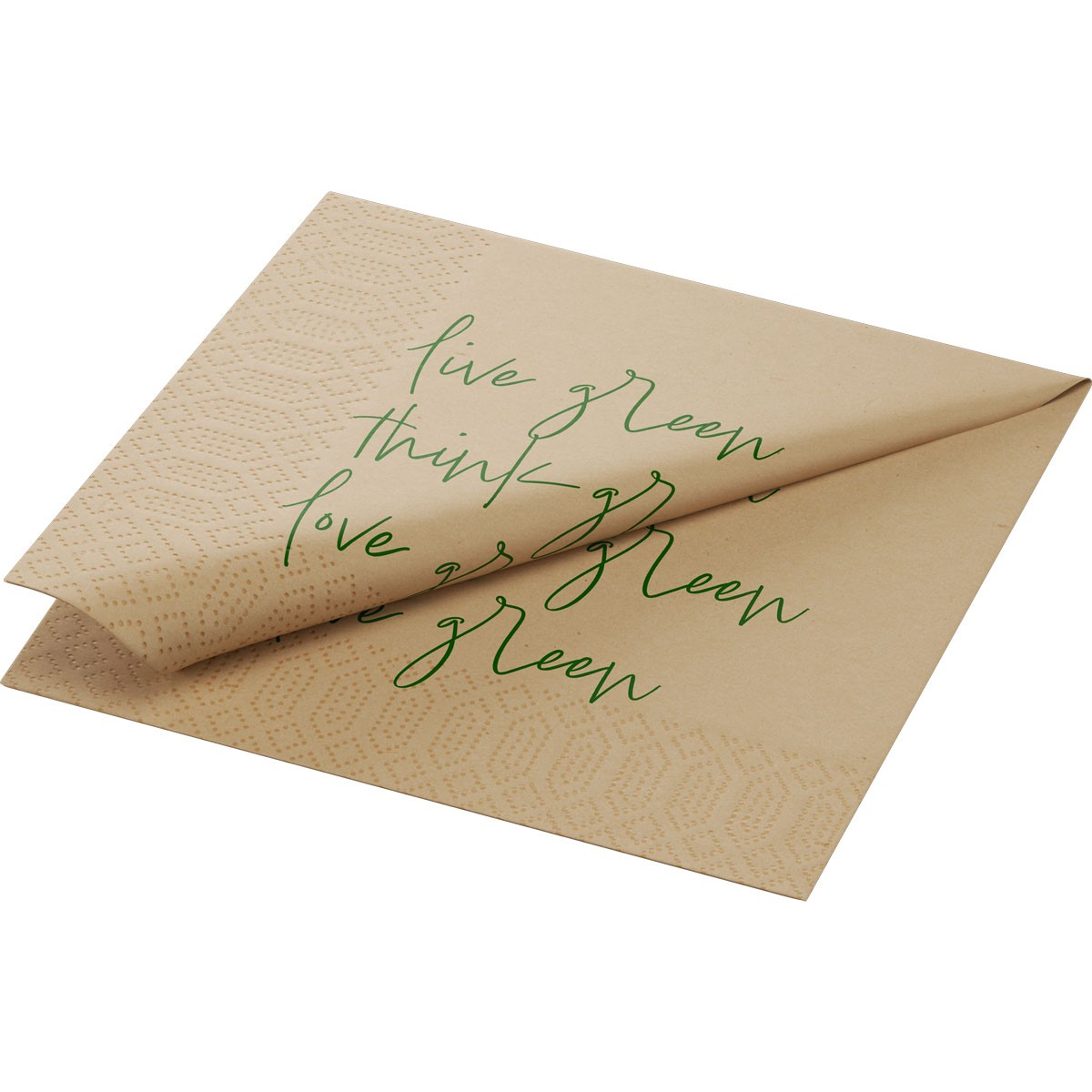 3ply 33cm Love Green Natural Tissue Napkin