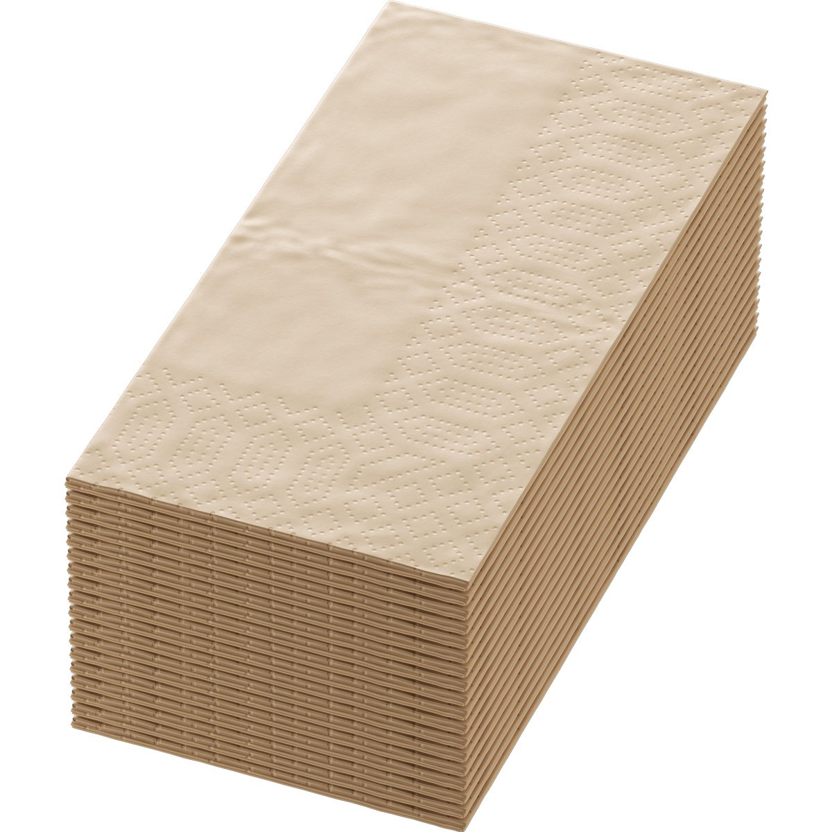 Natural Brown 2ply 33cm Book Fold Tissye Napkin