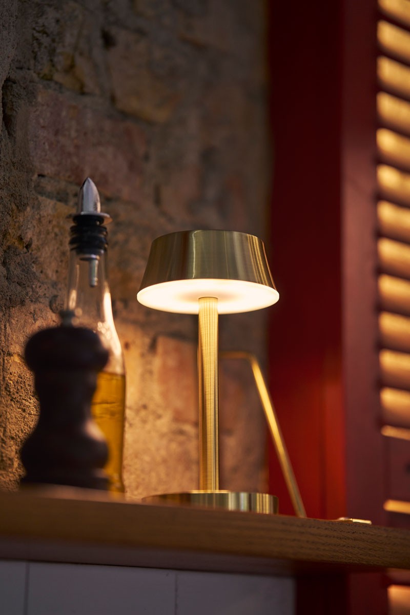 Duni Nour Midii Cordless Lamp in Brass