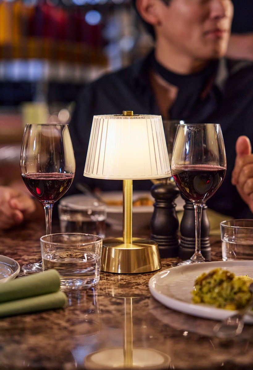 Jay LED Cordless Lamp in Brass