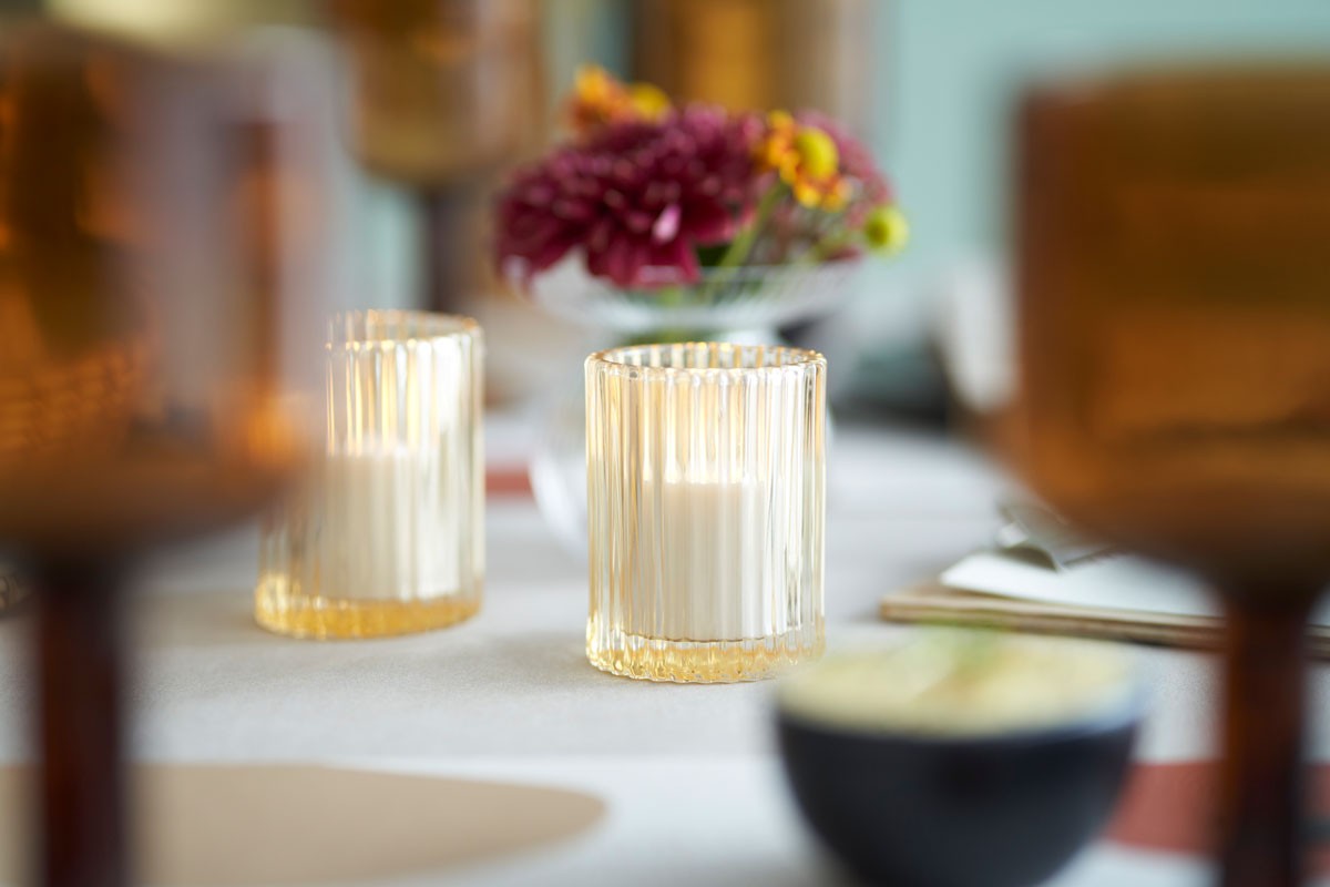 Candle Holder with LED Moving Flame Candle