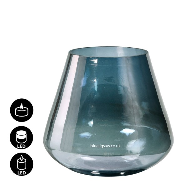 Etna Glass Candle Holder, 145mm x Ø165mm