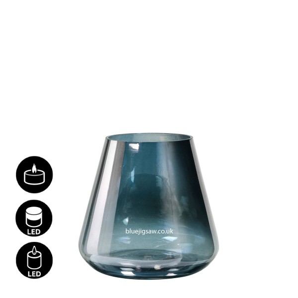 Etna Glass Candle Holder, 105mm x Ø115mm