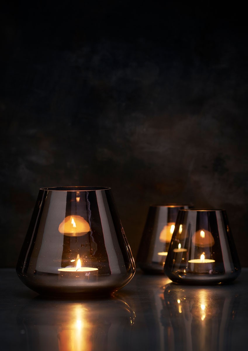 Duni Etna Glass Candle Holder, both sizes